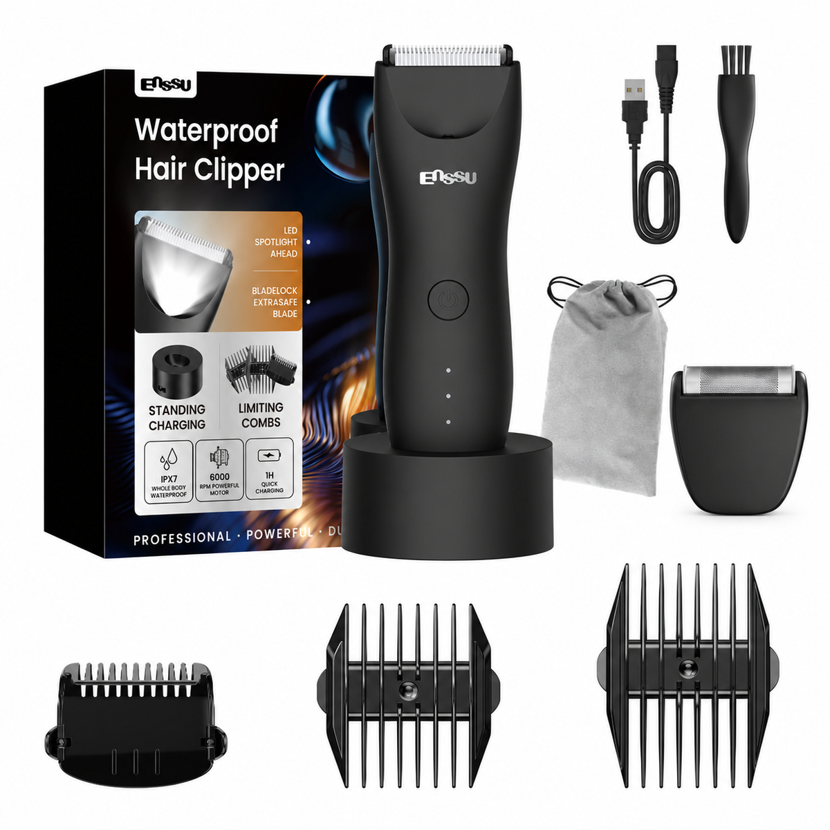 Aparador Corporal Masculino ENSSU + Lâmina de Reposição | Kit 2 em 1