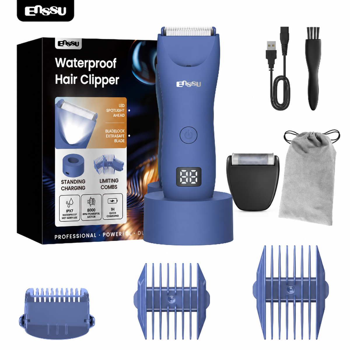 Aparador Corporal Masculino ENSSU + Lâmina de Reposição | Kit 2 em 1