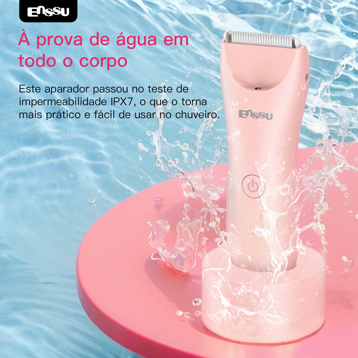Aparador Feminino 2 em 1 ENSSU Ultra Rosa - BraiLock™ LED IPX7