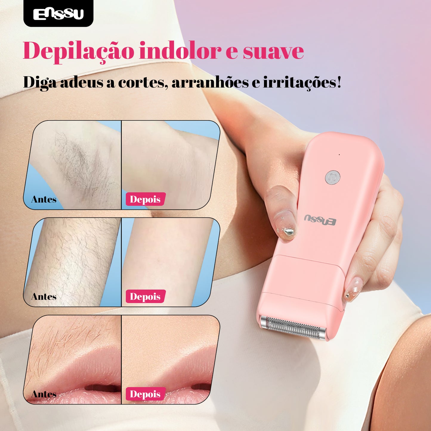 Aparador Feminino ENSSU Ultra Rosa - Cerâmica IPX7 LED Display