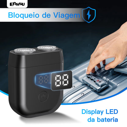 Barbeador Elétrico ENSSU para Homens  Aparador de Barba Sem Fio à Prova d'Água Recarregável via USB