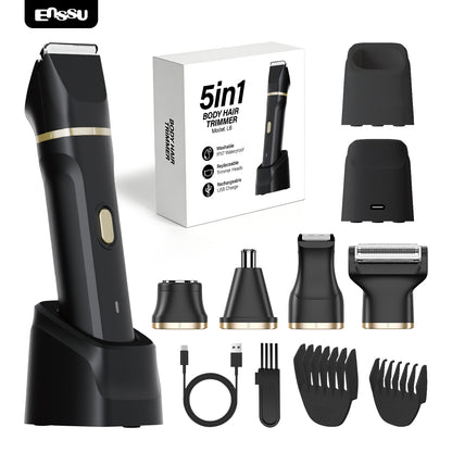 Kit 5 em 1 Feminino ENSSU Max Preto - 6900rpm Type-C IPX7
