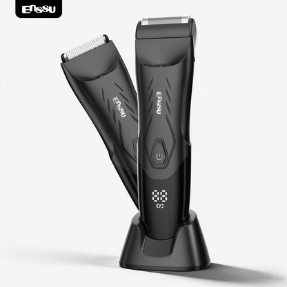 Kit Aparador Barba & Corpo ENSSU Max Preto - 2 em 1 Base IPX7