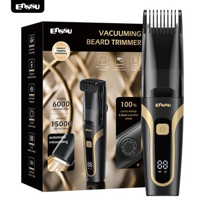 Aparador Barba Sucção ENSSU Max Preto - 1-20mm Display IPX7