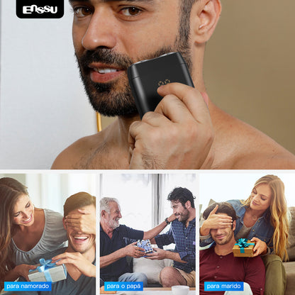 Barbeador Elétrico ENSSU para Homens  Aparador de Barba Sem Fio à Prova d'Água Recarregável via USB