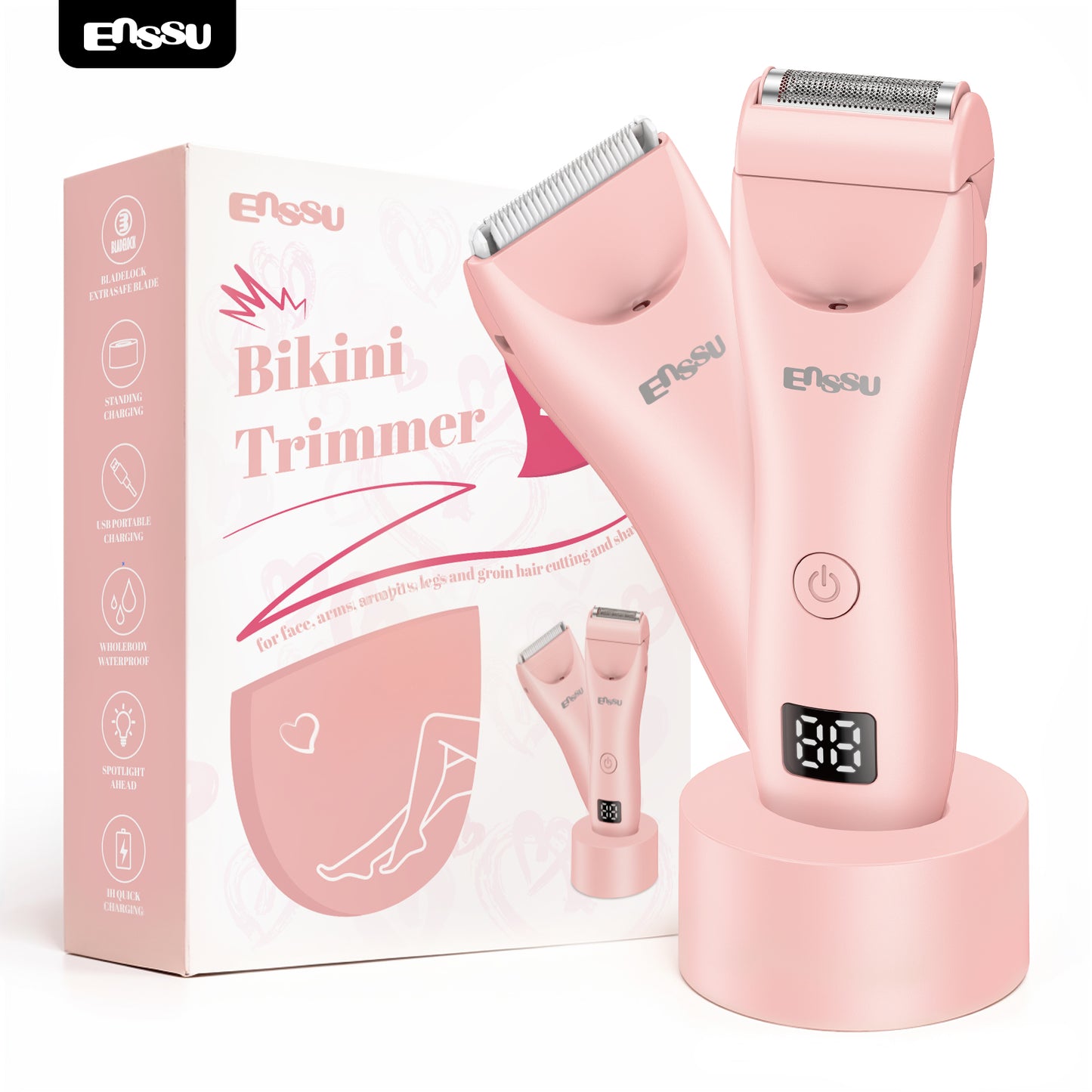 Aparador Feminino ENSSU Pro Rosa - Display Digital IPX7 Cerâmica