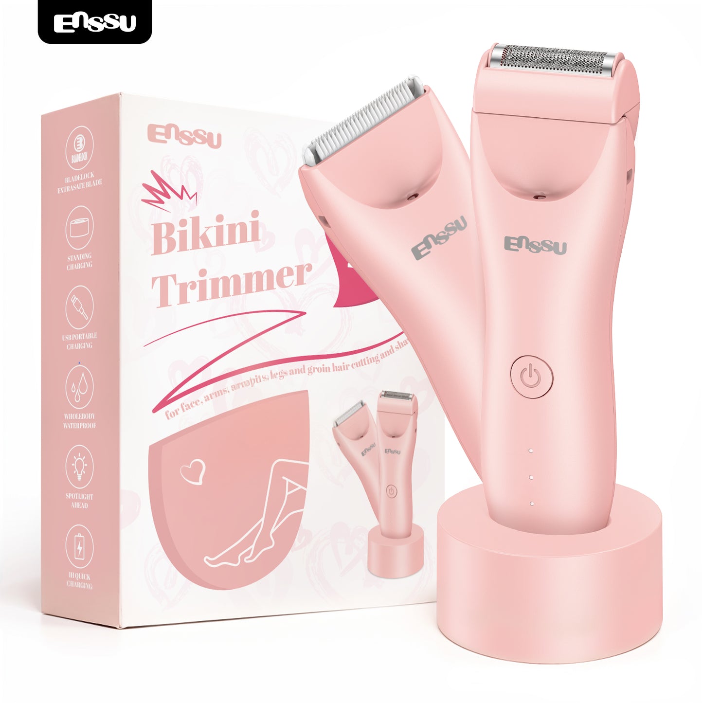 Aparador Feminino 2 em 1 ENSSU Ultra Rosa - BraiLock™ LED IPX7