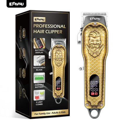 Aparador Profissional ENSSU Pro Preto - T-Blade LED Display Type-C Recarregável