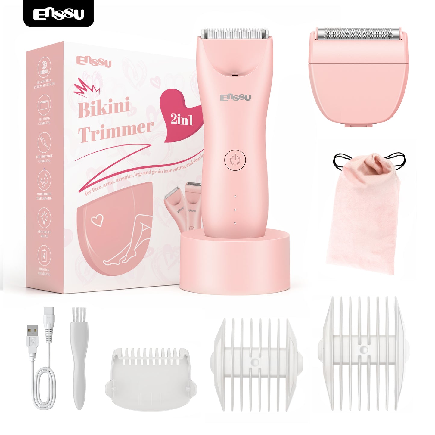 Aparador Feminino 2 em 1 ENSSU Ultra Rosa - BraiLock™ LED IPX7