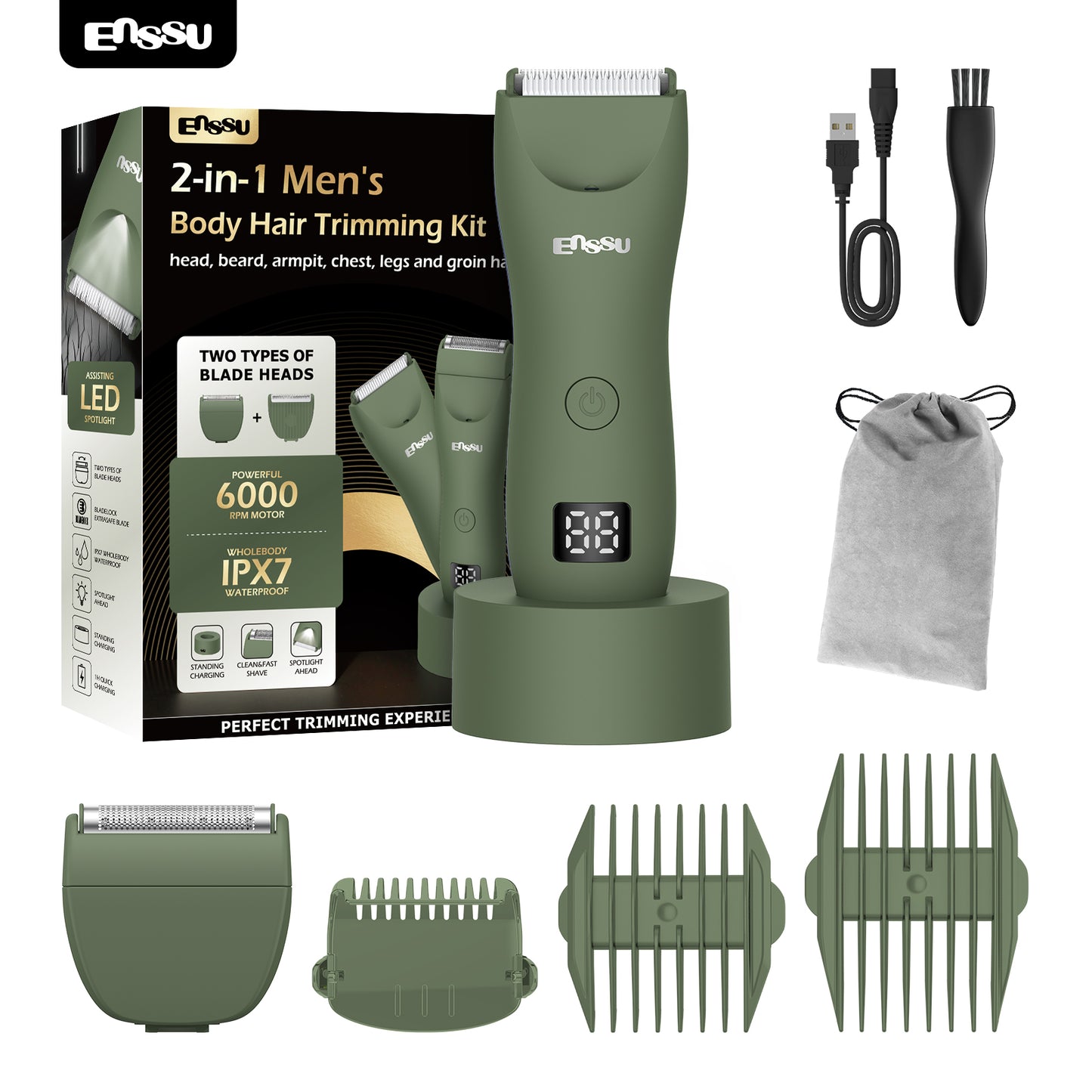 Aparador 2 em 1 ENSSU Pro Verde - Display Digital Base IPX7