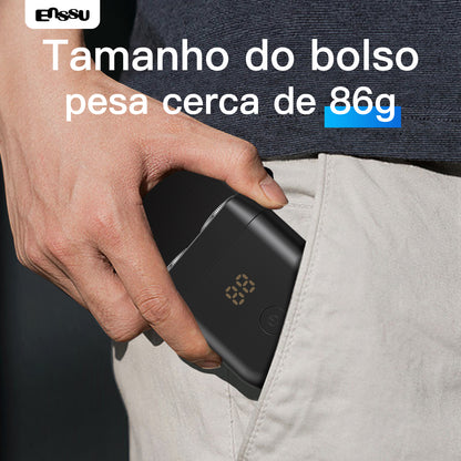 Barbeador Elétrico ENSSU para Homens  Aparador de Barba Sem Fio à Prova d'Água Recarregável via USB