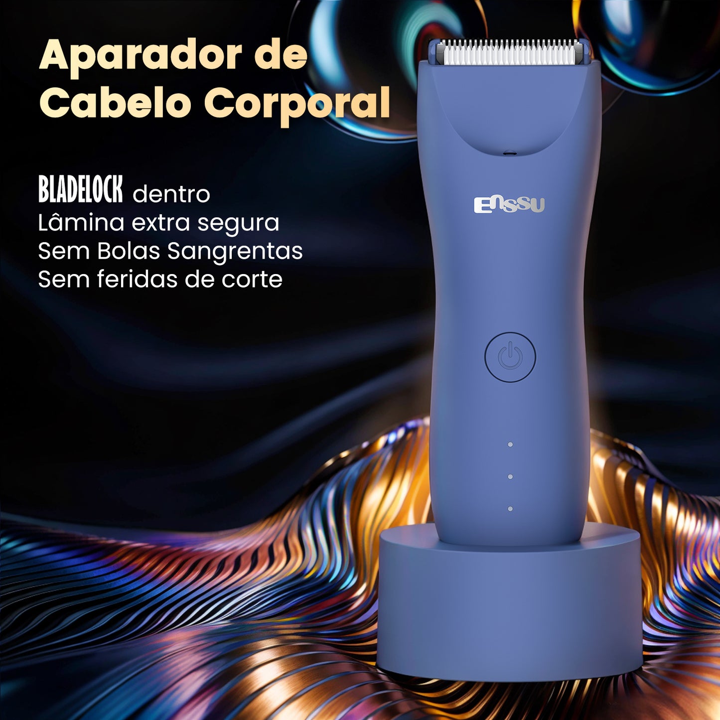 Aparador de Pelos ENSSU Ultra Azul - BraiLock™ LED 60min IPX7