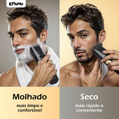 Aparador Barba Sucção ENSSU Max Preto - 1-20mm Display IPX7
