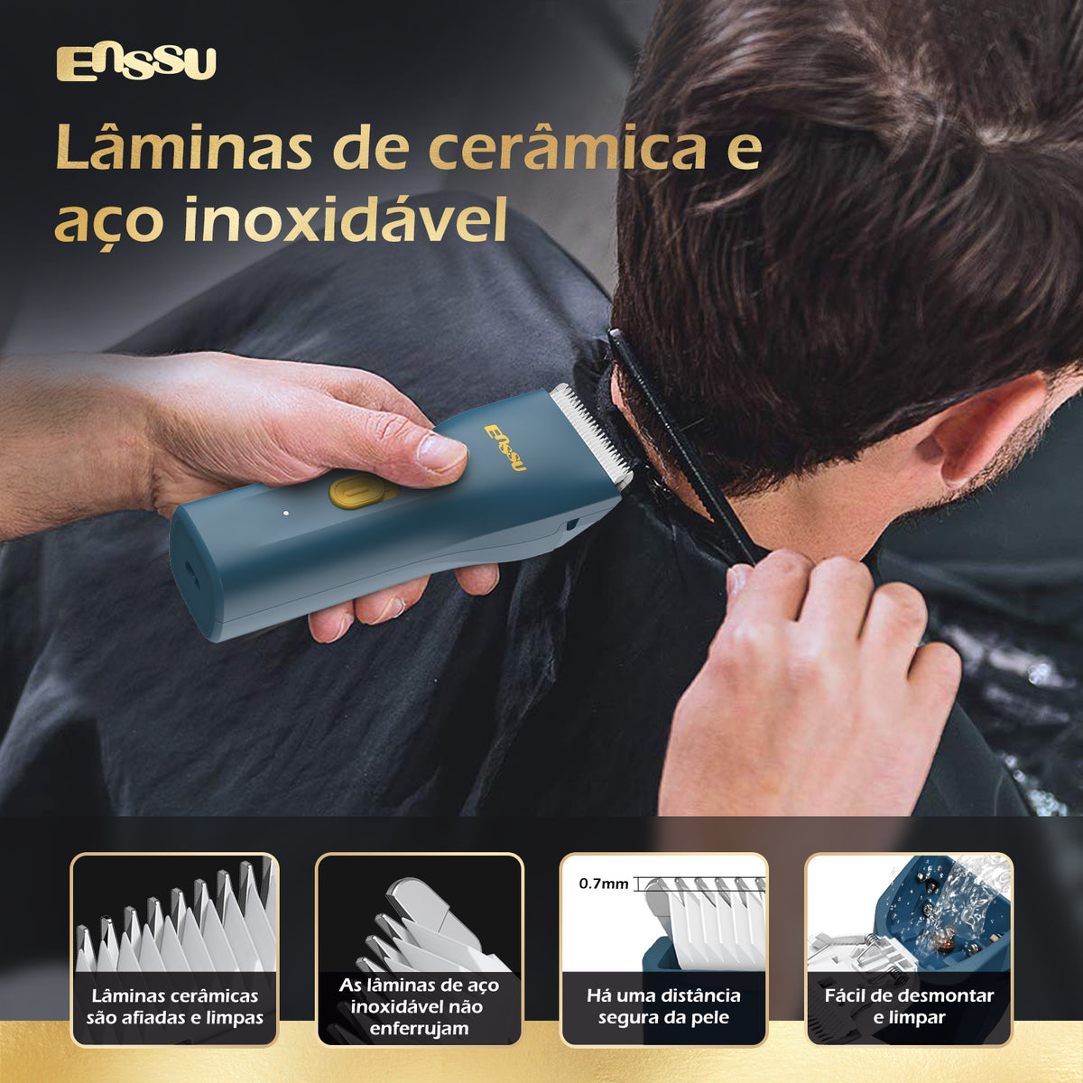 Cortador de cabelo elétrico para adultos