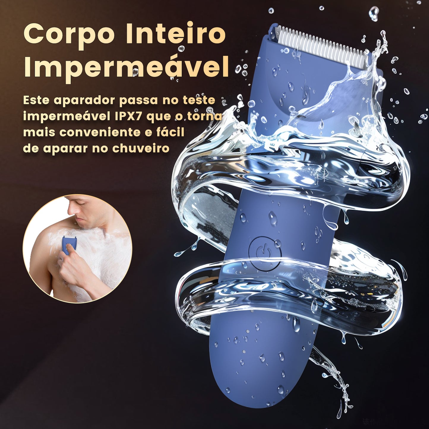 Aparador de Pelos ENSSU Ultra Azul - BraiLock™ LED 60min IPX7