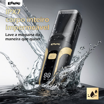 Aparador Barba Sucção ENSSU Max Preto - 1-20mm Display IPX7