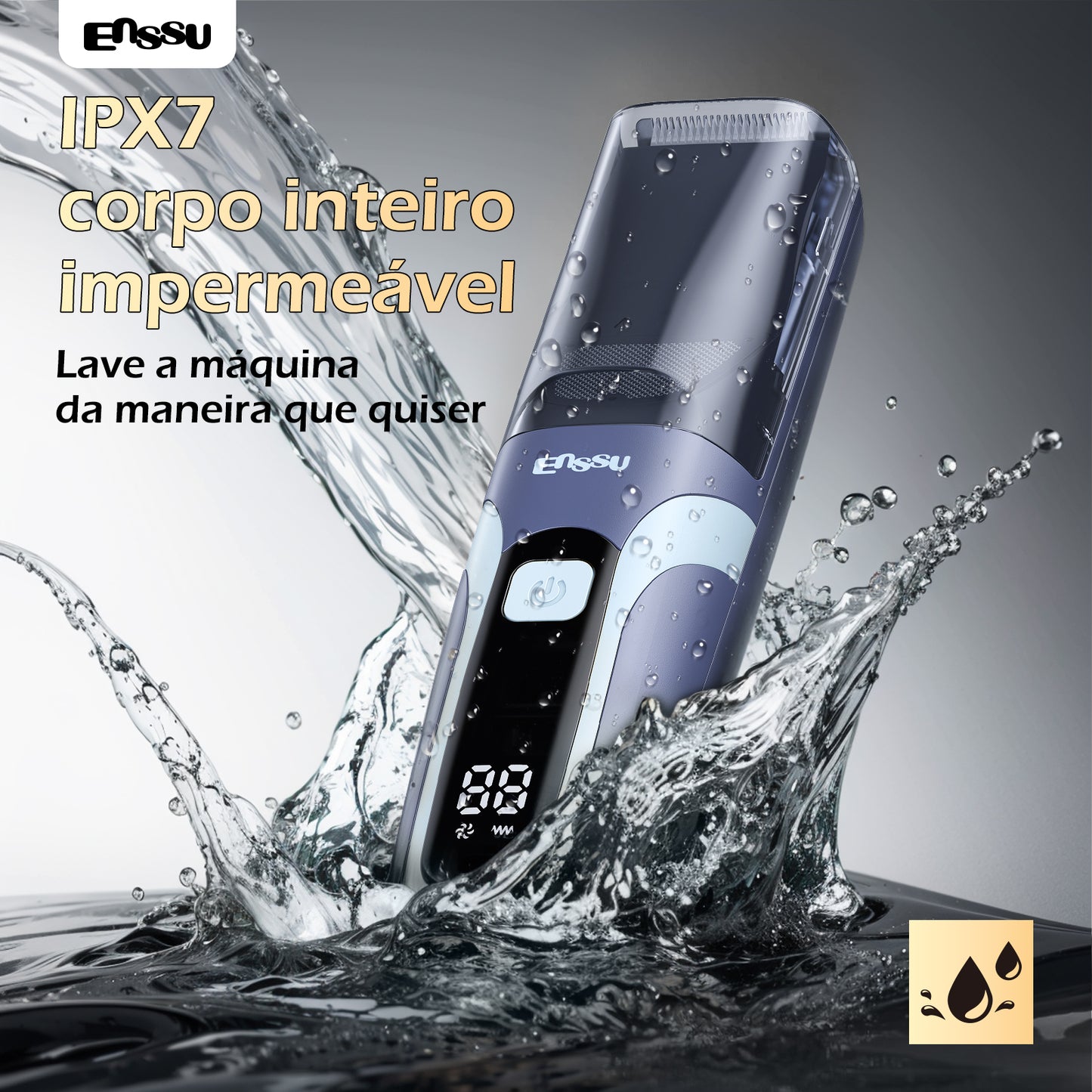 Aparador Sucção ENSSU Max Azul - Display Digital 20mm IPX7 Cerâmica