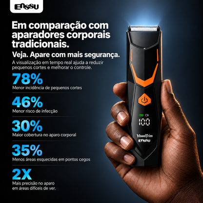 Aparador de Pelos Inteligente com Câmera HD e Visualização em Tempo Real pelo Celular