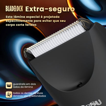 Aparador 2 em 1 ENSSU Ultra Preto - BraiLock™ Base LED IPX7