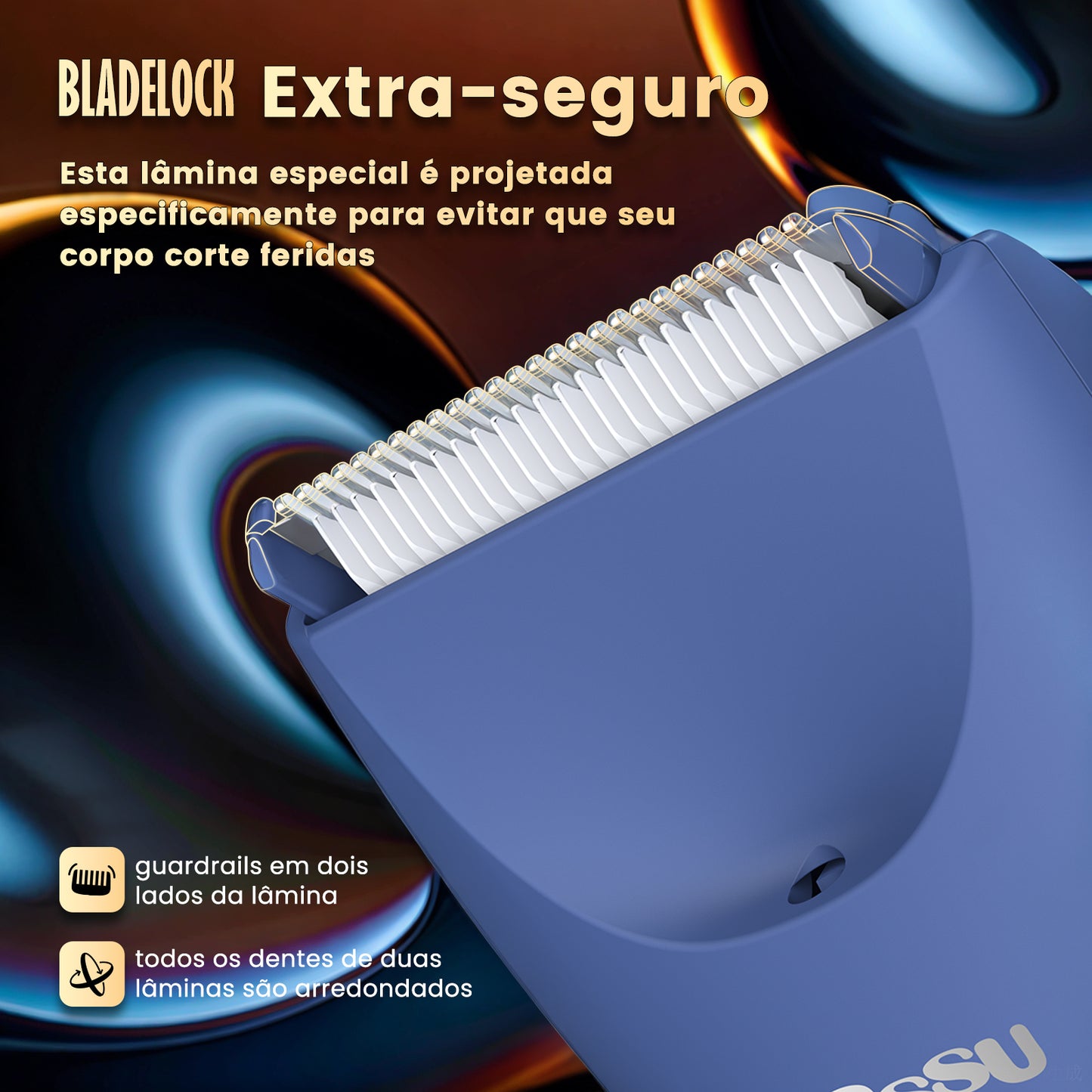 Aparador de Pelos ENSSU Ultra Azul - BraiLock™ LED 60min IPX7