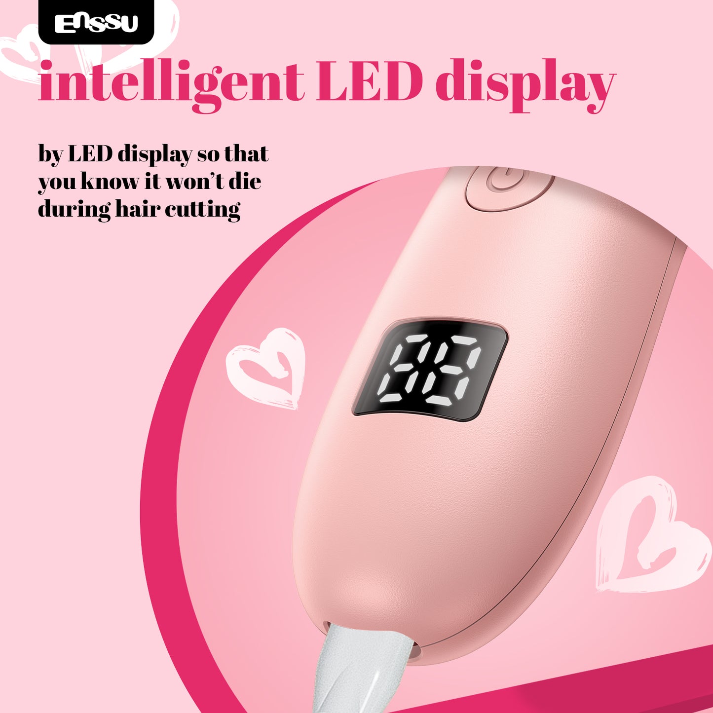 Aparador Feminino ENSSU Pro Rosa - Display Digital IPX7 Cerâmica