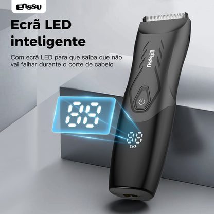 Kit Aparador Barba & Corpo ENSSU Max Preto - 2 em 1 Base IPX7