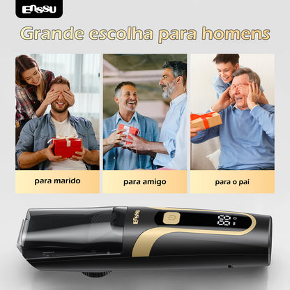 Aparador Barba Sucção ENSSU Max Preto - 1-20mm Display IPX7