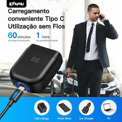 Barbeador Elétrico ENSSU para Homens  Aparador de Barba Sem Fio à Prova d'Água Recarregável via USB
