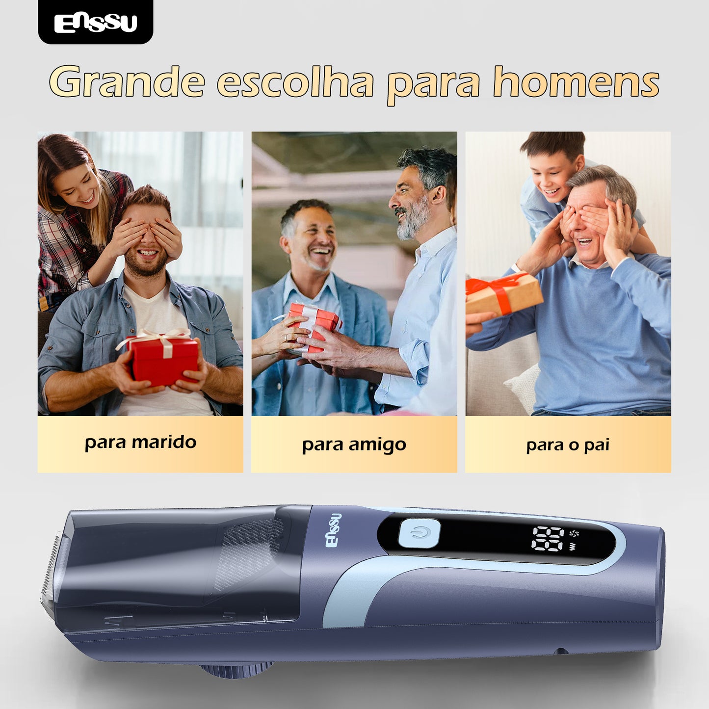 Aparador Sucção ENSSU Max Azul - Display Digital 20mm IPX7 Cerâmica