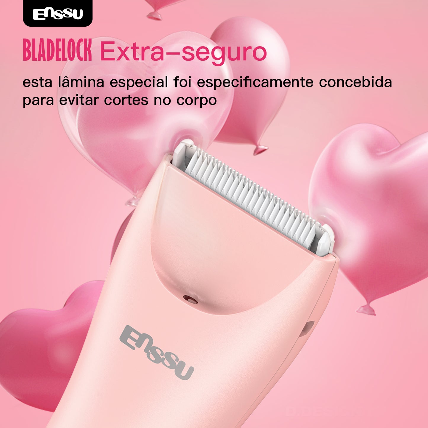 Aparador Feminino 2 em 1 ENSSU Ultra Rosa - BraiLock™ LED IPX7