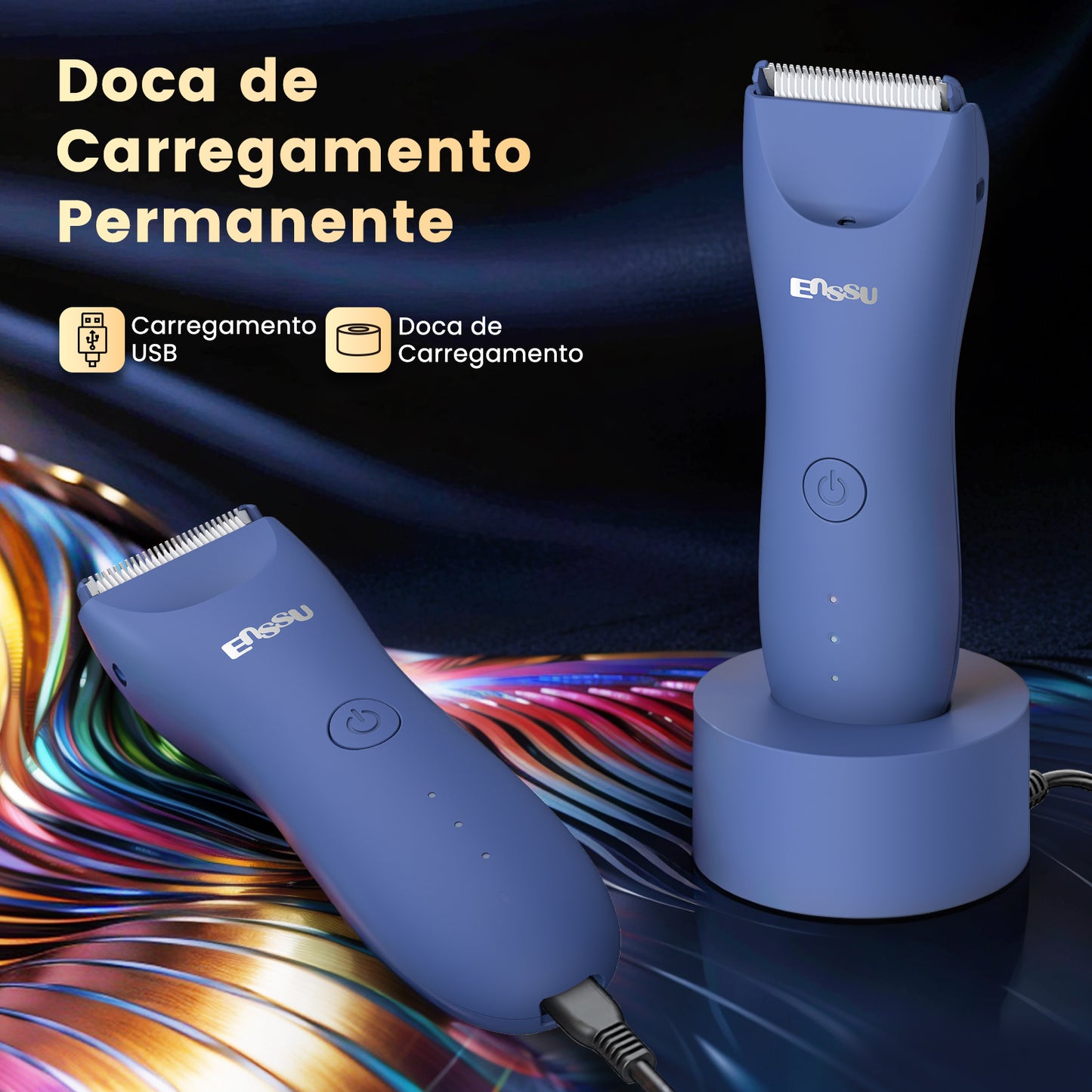 Aparador de Pelos ENSSU Ultra Azul - BraiLock™ LED 60min IPX7