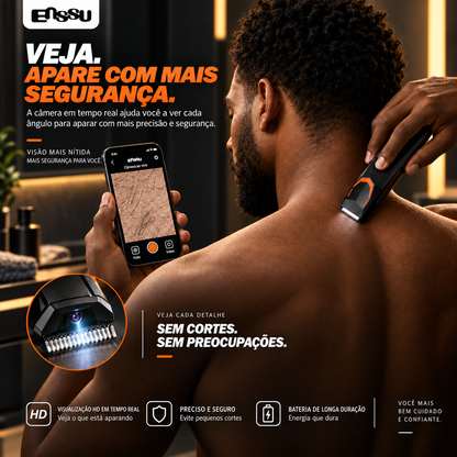 Aparador de Pelos Inteligente com Câmera HD e Visualização em Tempo Real pelo Celular