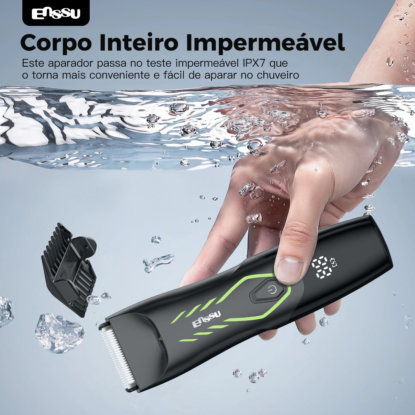 Aparador Pro ENSSU Verde - Display Digital Lanterna Pentes IPX7