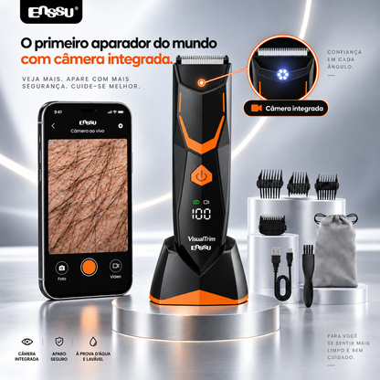 Aparador de Pelos Inteligente com Câmera HD e Visualização em Tempo Real pelo Celular
