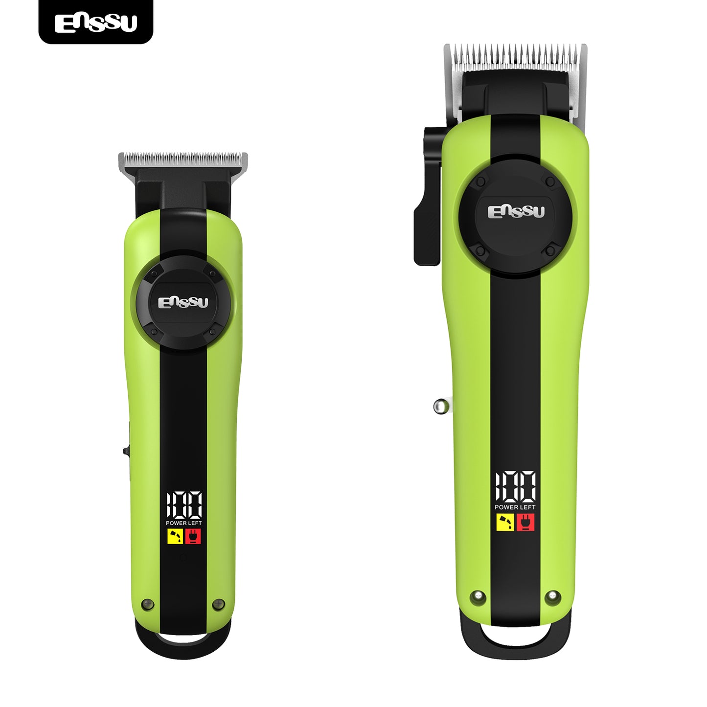 Conjunto de Máquina de Cortar Cabelo e Aparador Profissional Sem Fio Recarregável ENSSU para Homens