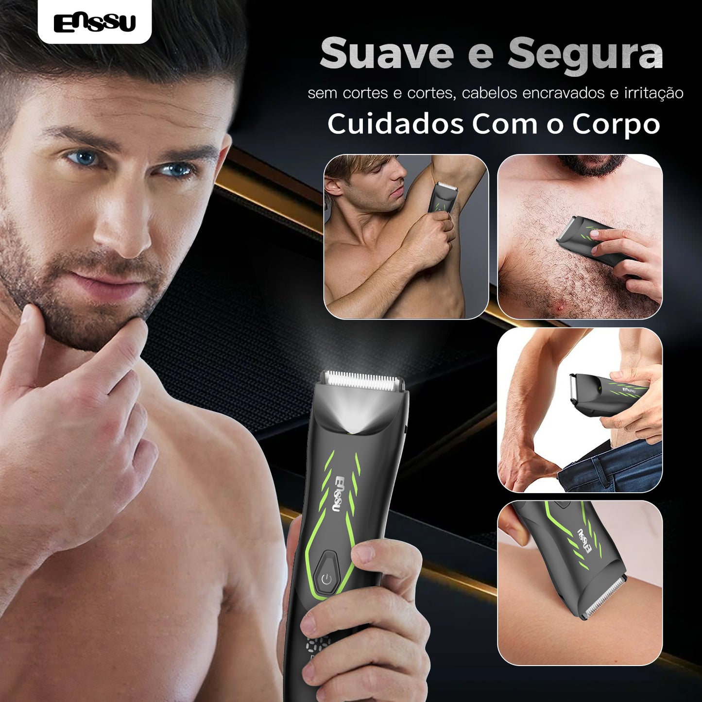Aparador Pro ENSSU Verde - Display Digital Lanterna Pentes IPX7
