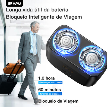 Barbeador Elétrico ENSSU para Homens  Aparador de Barba Sem Fio à Prova d'Água Recarregável via USB