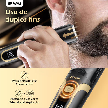 Aparador Barba Sucção ENSSU Max Preto - 1-20mm Display IPX7