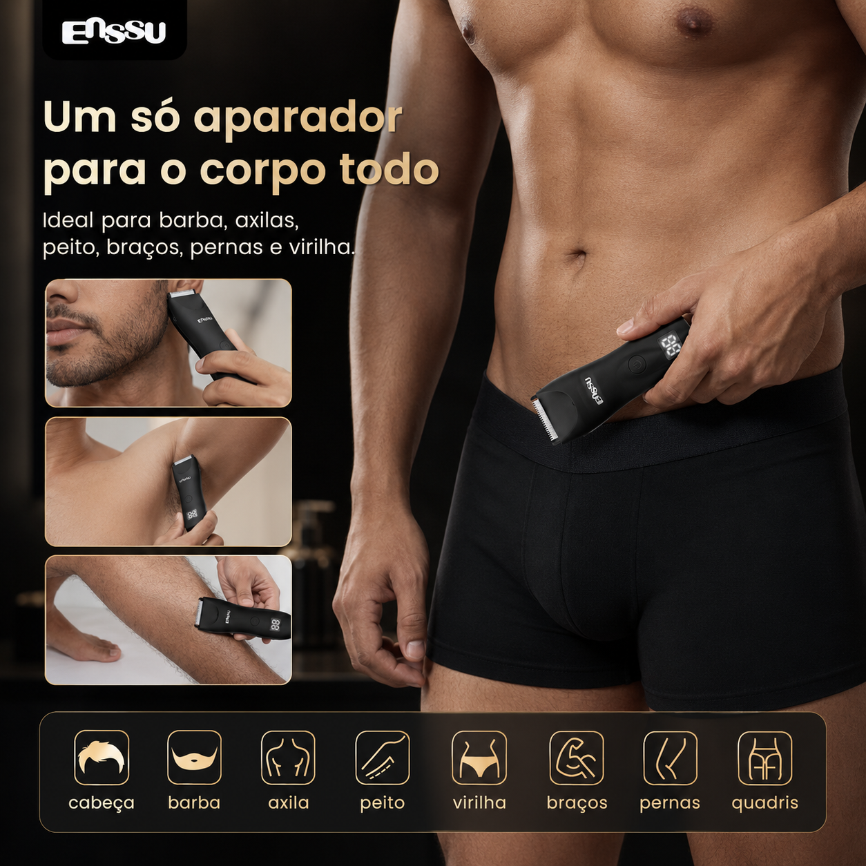 Aparador Corporal ENSSU Pro Preto