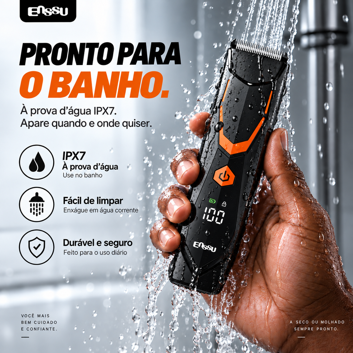 Aparador de Pelos Inteligente com Câmera HD e Visualização em Tempo Real pelo Celular